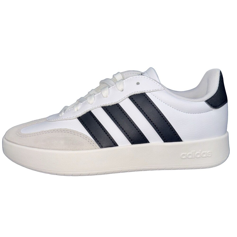 Adidas Womens Size 8 Sneakers Shoes Fashion Casual White Leather Barreda New